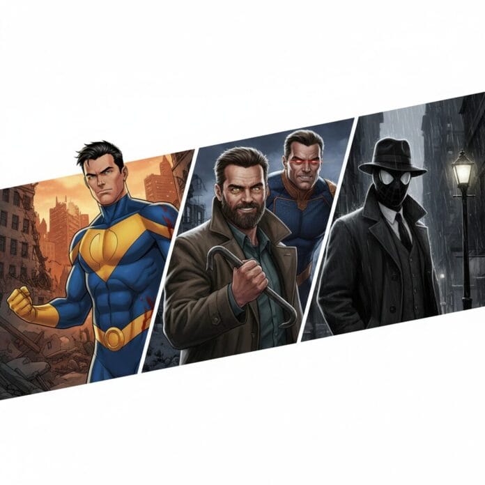El trio de Prime Video Spider-Noir Invincible y The Boys